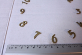 113.5 goudgelakte aluminium cijferset, 16 mm