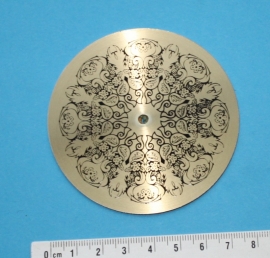 109.3 rond aluminium wijzerplaat ornament. 76 mm