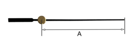 sec92 Secondewijzer voor quartz. 75mm. zwart