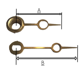 QEF487. Quarzt wijzerset, goudkleur, type Maan 17/25mm