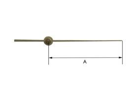 sec25g Secondewijzer voor quartz. 40mm. goud, Duitsland