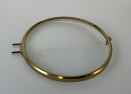 Messing rand met bol glas, 130 mm New Old Stock (NOS)