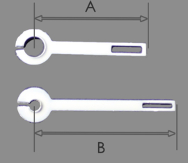 MQ90 mini quartz wijzerset 'modern' in wit 19/23 mm