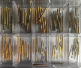 Co 17 Set koperen conische pennen, 10 maten ca 100 stuks, Zwitserland