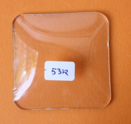 Oud bol vierkant glas, 53 x 53 mm