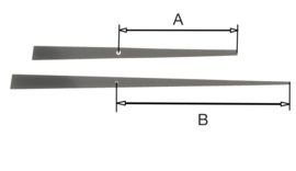 LW68 Quartz wijzerset, modern, zwart 179/252 mm