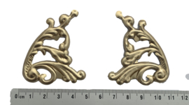 R50 Golvend ornament voor wijzerplaat, aluminium