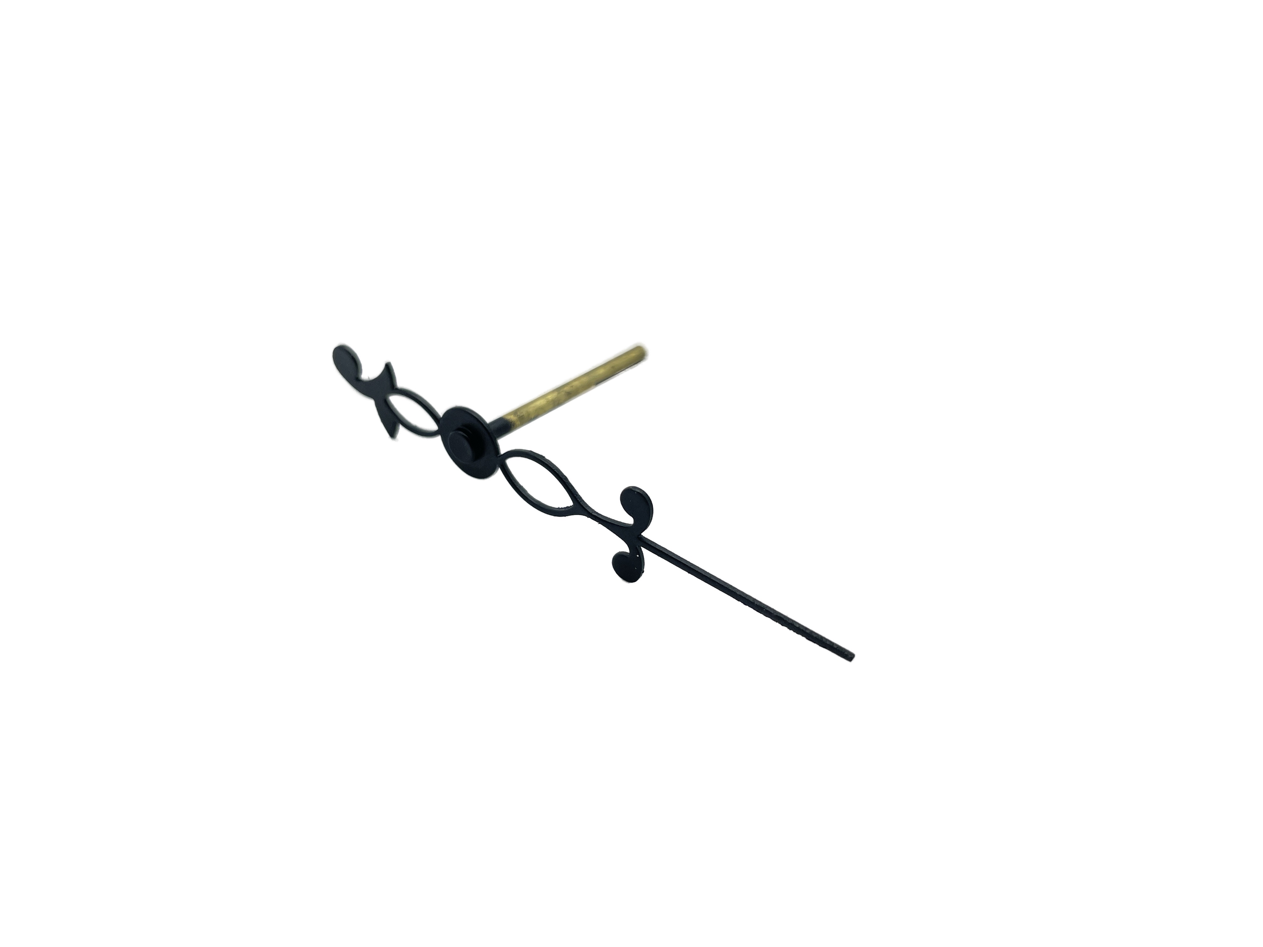 Secondewijzer voor o.a. Engels staand horloge, zwart, 50 mm