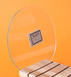 plat rond glas. ∅ 100 mm, (2 mm dik)