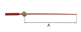 sec91 Secondewijzer voor quartz. 115 mm. rood