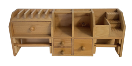 G04 Gereedschap organiser voor boortjes, tappen, tangen en pincet. beukenhout