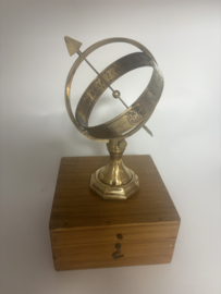 Vintage Zonnewijzer, tafelmodel, hoogte ca 20 cm