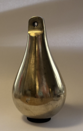 1 Vintage messing peer gewicht voor Zaanse klok ongelakt, 1700 graam