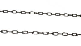 C34. ⌀ 0.90 mm x 180 cm Stalen ketting , Antieke look, Duitsland (koekoek)