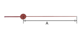 sec23 stalen secondewijzer voor quartz. 85mm. rood, Duitsland