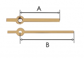 m28.6 Wijzerset voor quartz model 'modern' 45/67 mm