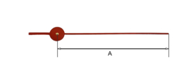 sec27 Secondewijzer voor quartz. 60mm. rood, Duitsland