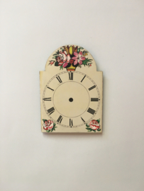 sw.22 Schwartzwalder/appelklok wijzerplaat  met romeinse cijfers en floraal decor