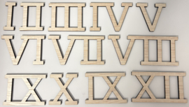 XT 01 Houten Romeinse cijferset kies uit h. 50, 70, 100 of 150 mm