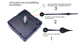 UT11. Standaard quartz AA, UTS Duitsland. A = 11 mm