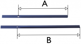 QEF06.3 Zeer lange quartz wijzers voor extra sterk radio gestuurd. 180/225 mm