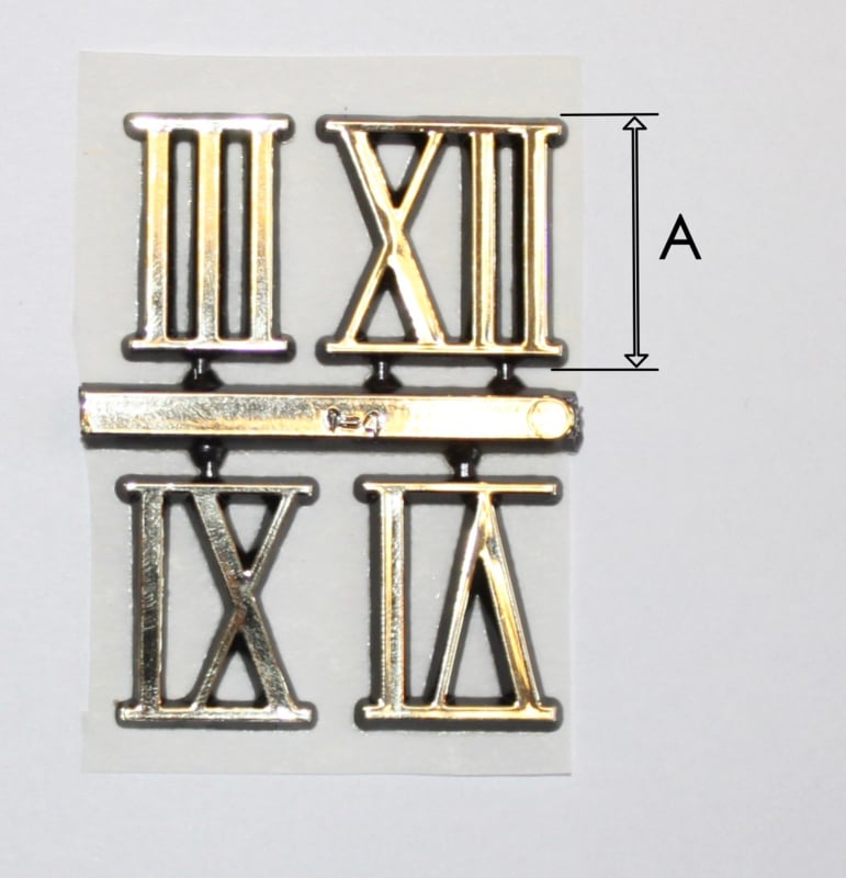 Adviseur Portugees wenselijk sc012 Kunststof Romeinse cijferset bestaande uit 3, 6, 9 en 12. (21 mm) |  Losse cijfers voor wijzerplaat | Clockparts.nl