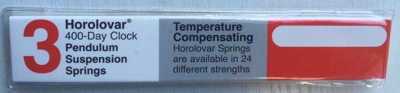 Set van 3 slingerveren voor jaarpendule, 0.084 mm, Horolovar UK