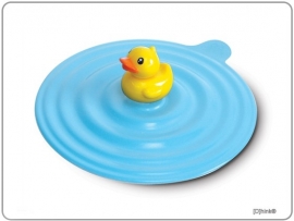 Siliconen mok cover Bduck blauw/geel