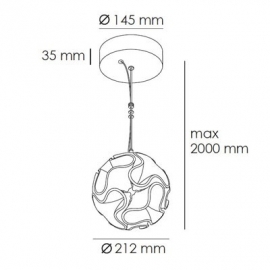 Qis design Coral Ball LED Pendant Lamp Clear