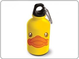 Alu drinkfles bduck geel