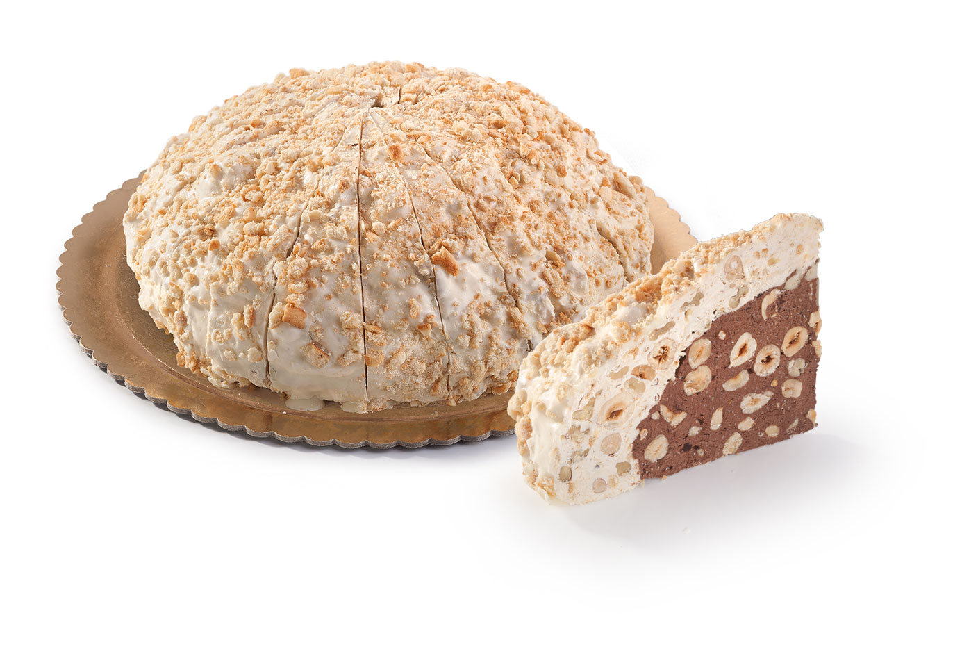 Nougat punt Rivoltini / Nogataart zacht Zuccotto | ca 200Gram