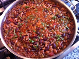 6-Bean Chili, een Mexicaans recept