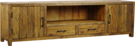 BRENT WW TV meubel 200 cm breed massief Oud hout uniek