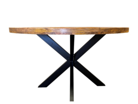 Mumbai eetafel rond 150cm Ø diameter Mango Metaal speciale aanbieding