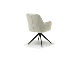 MILAAN   WIT BEIGE 377-3  top draai eetkamerstoel tijdelijk 6 voor €.690,=