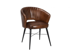 Alonso Leather Chair Cognac 56x64x77 vraaf een offerte aan voor de laagsteprijs