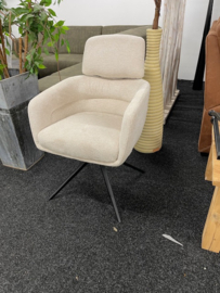 Eetstoel AMALIA  RB Aragon 03 Beige Moderne DRAAISTOEL