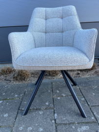 Adam draaistoel Gestoffeerd in Milan Lichtgrijs super actie