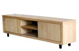 Fort Blank eiken Tv-meubel  270x40x56 cm met schuifdeuren