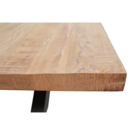 ULLA  MANGO eettafel Mango hout metaal onderstel U leverbaar 180 cm,200 cm 240 cm,260 cm ACTIE  prijs van af