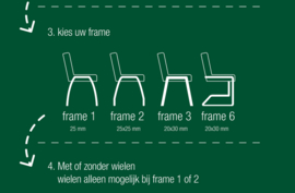 Rover WW stel uw stoel of bank samen in stof en leer met arm of zonder met of zonder wielen