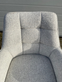 Adam draaistoel Gestoffeerd in Milan Lichtgrijs super actie