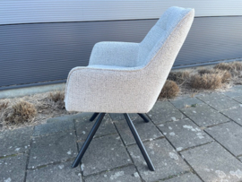 Adam draaistoel Gestoffeerd in Milan Lichtgrijs super actie