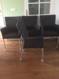 4 x Ray stoelen  voor € 400 armleggers comfort met SKATE wielen OPRUIMING