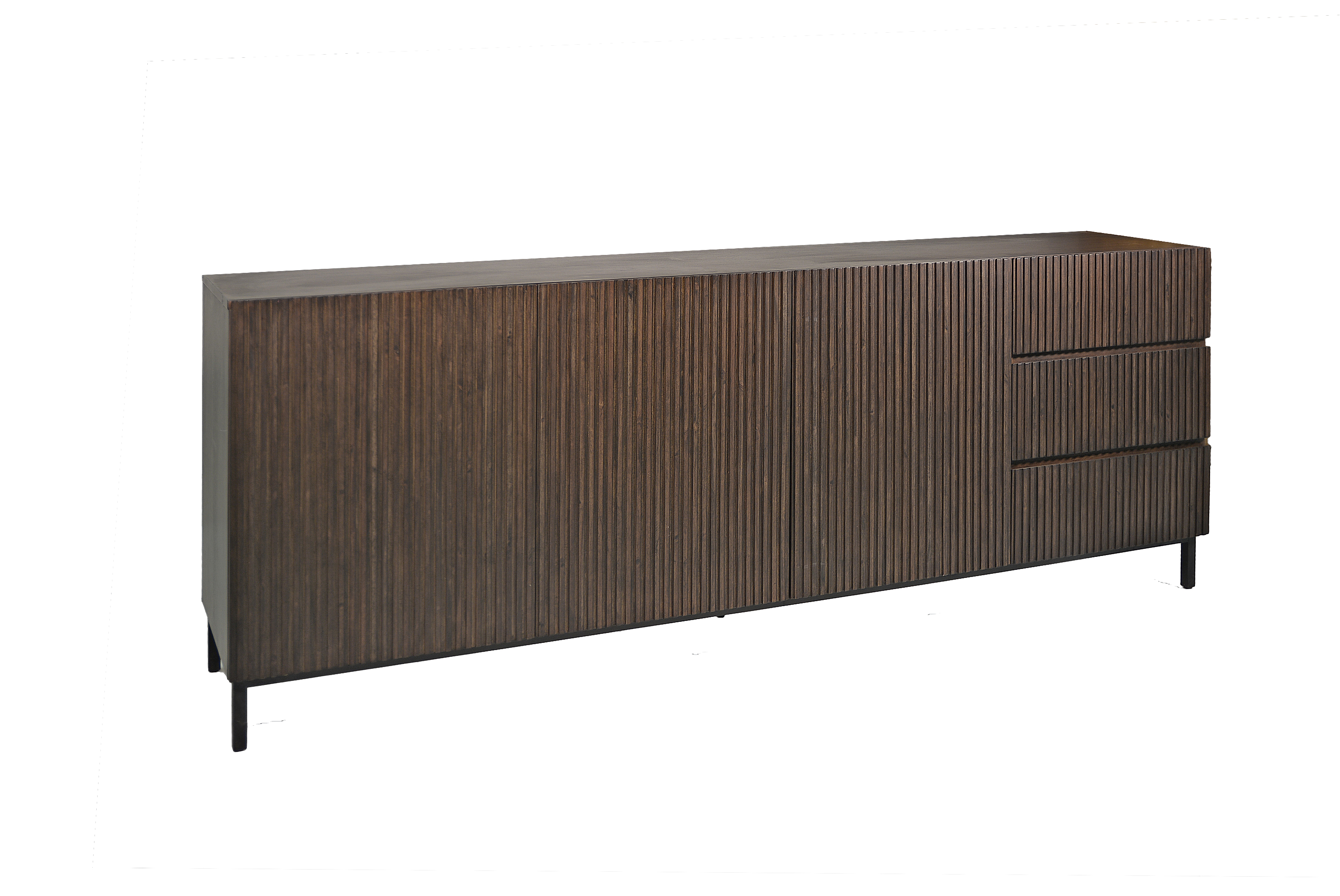 Sevilla dressoir 185 cm in sterk Acacia hout 3d 3 l voor de laagste prijs