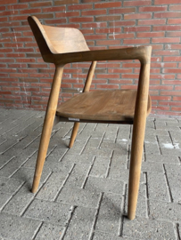 JEROEN Massief eetkamerstoel blank