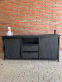 COD de lux  zwart Collectie dressoir 180 cm breed met 2  lades nu tijdelijke actie