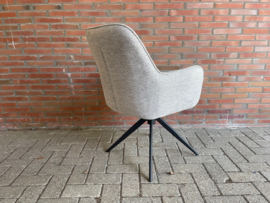 MILAAN LICHT GRIJS  454    top draai eetkamerstoel tijdelijk 6 voor €.690,=