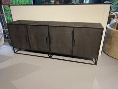 BoB dressoir massief Mango zwart 220 cm breed