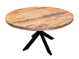 Mumbai eetafel rond  120 cm Ø diameter Mango Metaal speciale aanbieding